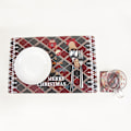 Miniatyrbillede 5 af 7: Juledekoration Kreativ Jul PVC Tryk Bordmåtte Kopmåtte Hver 6 Pakke 12 stk Christmas snowflake