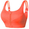 Pikkukuva 1 / 11: Joogaliivit Naisille Iskunkestävät Kuntosalipaita Urheiluliivit Vetoketjullinen Iso Nainen Push Up Rintaliivit Urheiluvaatteet Orange XXXXXL