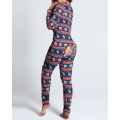 Miniatyrbild 5 av 11: Julpyjamas Matchande Familjepyjamas Mode Pyjamas för Kvinnor Knäppta Vuxenpyjamasar Loungewear Ny Design Loungekläder Hemmakläder style 10 L
