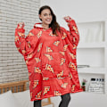 Miniatyrbillede 5 af 11: Dame Tæppe Sweatshirt Kåbe Vinter Hættetrøjer Udendørs Hættefrakker Varm Komfort Badekåbe Jule Fleece Tæppe Sudadera Mujer hmy623gray One Size