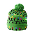 Miniatyrbillede 9 af 11: Julesweater med julehat, Santa Elk, strikket hue med LED-lys, tegneseriemønster, julegave til børn, nytårsartikler B07 21x20cm