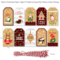 Pikkukuva 1 / 11: 48/50 kpl Hyvää Joulua Kraft Paperi Tagit DIY Käsintehty Lahjapaketointi Paperi Tarrat Joulupukki Ripustuskoristeet Uuden Vuoden Sisustus 50pcs-set12