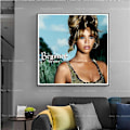 Pikkukuva 1 / 5: Beyonc Renaissance Beyonc hip-hop musiikkialbumi tähti kangasmaalaus juliste HD-tulosteet seinätaide elämä kodin sisustus Laivastonsininen 55x55 CM Ei kehystä Navy Blue 55x55 CM No Frame