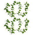 Miniatyrbillede 1 af 5: 2 stk. 1,8 m Wisteria Kunstig Blomsterranke Efeu Blad Guirlande Rattan Snore Blomster Bryllupsbue Dekoration Hjem Have Fest Dekoration White