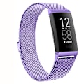 Miniatyrbilde 4 av 11: Magnetisk Milanese-reim i metall for Fitbit Charge 4 3, erstatningsarmbånd for Fitbit Charge 3 SE, reim for menn og kvinner Wine Red Size L