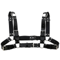 Miniatyrbillede 7 af 11: Kvinder Mænd Sexet Punk Brystsele Justerbar Bur Metal Kropskæde PU Læder Choker Statement Halskæde Fest Clubwear Red