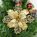 Miniatyrbillede 7 af 11: 5 stk. Glitter Kunstige Juleblomster Juletræspynt til Hjemmet Falske Blomster Julepynt Nytårsdekoration Red 9cm