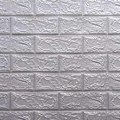 Pikkukuva 1 / 5: 3D Kolmiulotteinen 10/20 Kappaleen Tiilikuvioinen Seinätarra Itseliimautuva Vaahtomuovitaustakuva Hopeanharmaa 10 KPL Silver Grey 10PCS