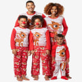 Miniatyrbild 1 av 4: Matchande julpyjamas för familjen, pyjamas för föräldrar och barn, tryckta hemmapyamas Red 妈妈L