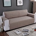 Miniatyrbilde 1 av 8: Vatterte slitesterke sofatrekk for hunder, kjæledyr og barn, sklisikre trekk til sofa, lenestol og møbelbeskyttelse, 1/2/3-seter Khaki Two Seate 130x196cm