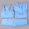 Pikkukuva 11 / 11: Joogasetti Kuntosali Urheiluvaatteet Juoksu Treenausvaatteet Naisille Grey 2 pcs M