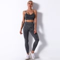 Pikkukuva 1 / 11: Joogasetti Treenaushortsit Urheiluvaatteet Fitness-asut Urheiluvaatteet Naisten Asut Grey Set Long S
