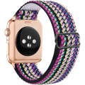 Miniatyrbilde 1 av 11: Nylonstropp for Apple Watch-reim 44 mm 40 mm 41 mm 45 mm Justerbar elastisk solo loop-beltearmbånd Apple Watch Series 7 6 se 5 4 3 Bohemia strip 38mm - 40mm - 41mm