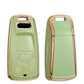 Pikkukuva 1 / 9: Muodikas TPU-kotelo auton avaimenperän suojakuori A4 B9 A5 A6 8S 8W Q5 Q7 4M S4 S5 S7 TT TTS TFSI RS -avaimenperälle Green