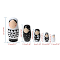 Miniatyrbild 8 av 11: Ryska Dockor i Trä Matryoshka Leksaker för Barn Jul Hem Rum Dekoration Halloween Önskegåva Random 2 Pcs