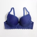 Miniatyrbilde 3 av 6: Ensfarget Dame Stor Størrelse BH 38D 40D 42D 44D 46D 48D Femme Plus Size Undertøy Spile BH Formpresset Cup Red 100D