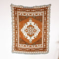 Pikkukuva 1 / 11: Vintage-sohvapeitto, boheemi tuolinpäällinen, pyyhe, pehmeä puuvillainen seinävaate, pöytäliina, perhekoriste, bohotyyli, festivaalilahja V 22 130x150cm