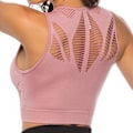 Miniatyrbilde 11 av 11: Yoga BH Fitness Dame T-skjorter Trenings Sports BH Yoga Vest Løping Gym Sport Grey XL