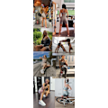 Pikkukuva 4 / 11: Joogaliivit ja shortsit, 2-osainen setti, treenivaatteet, spandex, naisille Black Set Short L