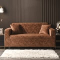 Miniatyrbild 4 av 11: Kristall Sammet Elastisk Sofföverdrag Utdragbar Sofföverdrag Soffskydd Sektionsindelad Enfärgad Enkel/Två/Tre/Fyra Sitser L-Form Behöver Köpa 2st Black 145-185cm
