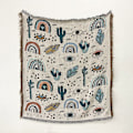 Miniatyrbild 7 av 11: Sofffilt Tapestry Bohemisk Filt Fritidsfilt Överdrag Filt Tofsfilt Soffhandduk Trådfilt Sofföverdrag Filt XT07-5 130x150