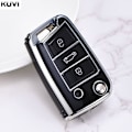 Pikkukuva 8 / 11: TPU Auton Avaimen Kotelo Suojus Avaimenperä Polo Tiguan Passat B5 B6 B7 Golf MK Jetta Skoda Kodiaq Superb Octavia Seat Jne C style White