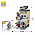 Miniatyrbillede 4 af 11: LOZ Byggeklodser Bybillede Scene Kaffebar Butik Arkitektur Samlelegetøj Julegave til Børn Voksne without  box2