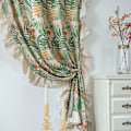 Miniatyrbild 1 av 11: Volang Gardin Halv Ljusinsläpp Sovrum Vardagsrum Burspråk Krok Gardin Gray Lotus hook curtain 150 width * 270CM height