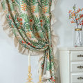 Miniatyrbild 1 av 11: Volang Gardin Halv Ljusinsläpp Sovrum Vardagsrum Burspråk Krok Gardin Lotus Edge hook curtain 150 width * 270CM height