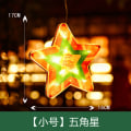 Miniatyrbild 1 av 11: Fönsterdekorationer Hängande Lampor Jul Dekorativa Lampor Skyltfönster Butik Led Sugproppslampa Små Färgade Lampor Small five-pointed star
