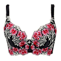 Miniatyrbild 2 av 4: Broderad BH för Kvinnor Sexig Push Up BH C D Kupa Underkläder Pink 34C