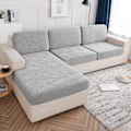 Miniatyrbild 1 av 7: Vattentätt överdrag 1/2/3/4 sitsars dyna Sofföverdrag Dammtätt Tättslutande Skydd Jacquard Plyschfiber för Vardagsrum Light gray Backrest Pillowcase