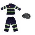 Miniatyrbilde 1 av 6: Halloween Brannmann Cosplay Kostyme for Barn Gutter Jenter Karneval Party Sam Brannmannsuniform Karneval Leker Antrekk Arbeidsklær Set2 150cm height
