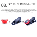 Miniatyrbillede 5 af 9: 3-i-1 Fisheye Vidvinkel Mikro Kameralinse til iPhone Xiaomi Redmi 3-I-1 Zoom Fiskeøje Linse på Smartphone Linser med Telefonklips Red