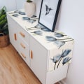 Miniatyrbillede 5 af 11: Blå Tulipan Bordløber til Spisebord Køkkenindretning Pletafvisende Spisebordsdug Rektangulær Bordløber 200-33cm 78-13inch LXM10482
