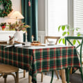 Miniatyrbilde 3 av 5: Juleduk Skotsk Grønn Rutete Duk Rektangulær Husholdningsduk Foto Høykvalitets Bomullsduk Green grid 90*90cm