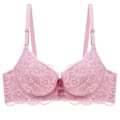 Miniatyrbild 4 av 4: Sexig Spets Push Up BH Dam Plus Size BC Kupa Stor Damunderkläder Bralette Blomma Ren Mässingsbroderi Underkläder Blue 40C