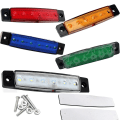 Miniatyrbild 2 av 9: Lastbilssläp Sidomarkeringsljus Bil Signal Broms Bakre Varningsljus Bakljus 6LED 12V 24V nödljus biltillbehör red 1 piece
