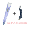 Miniatyrbillede 7 af 8: 3D Pen Udskrivning Tegne Blyant Legetøj OLED Display Kunst Håndværk Print PLA/ABS Filamenter 3D Tegne Printer Til Børn/Voksne Kreativ Maling 10 color 50M PLA