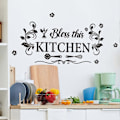 Pikkukuva 3 / 5: Seinätarra Itsekiinnittyvä Irrotettava Vedenpitävä DIY Bless This Kitchen -tarra Olohuoneeseen