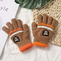 Miniatyrbild 3 av 11: Barnhandskar Vinter Fullfingerhandskar Stickade Mjuka Barnvantar 5-10 År Pojkar Flickor Handskar Tjocka Håll Värmen Hösthandske C(5-10 years)
