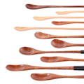 Pikkukuva 2 / 7: Japanilaistyylinen pitkäkahvainen kahvilusikka, luova puinen astiasto, sekoitustanko, maitotee, maito, hunaja, pieni puulusikan valmistaja Log fine handle wireless spoon