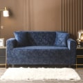 Miniatyrbilde 8 av 10: Krystallfløyel Elastisk Sofatrekk Uttrekkbart Sofatrekk Seksjonssofa Ensfarvet Enkel/To/Tre/Fire Seter L-Form Trenger Kjøp 2 stk Dark blue 190-230cm
