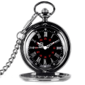 Miniatyrbillede 2 af 3: Taljekæde Quartz Lommeur Romersk Stil Udhulet Gammelt Ur Klassisk Retro Gammeldags Lommeur Gun Color white oil
