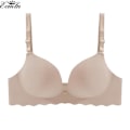 Miniatyrbild 2 av 4: Seamless BH med vågigt mönster i ett stycke för dam, plus size, push up-bralette, lätt och andningsbar underkläder Grey 38/85BC