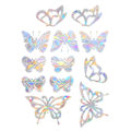 Miniatyrbillede 1 af 5: 1 Ark Solfanger Vinduesfilm Vandtæt PVC Farverig Regnbue Prism Anti-kollision Fugleadvarsel Statisk Butiksvindue Glasdekoration Mærkat Jikaix H H