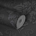 Miniatyrbillede 2 af 5: Lizzy London Barok Damask Tapet AS Creation Charcoal Charcoal