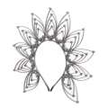 Miniatyrbilde 6 av 10: Gull Spike Halo Krone Hodeplagg Fairy Lolita Kvinner Solstråle Alv Bryllup Brude PLAST ZIP TIE Wrap Hårbånd Hodeplagg B Black