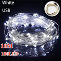Miniatyrbilde 4 av 11: Lett 5V USB 20M Kobbertråd Lampe Bryllupsfest Dekor 200 LED Lyslenke Multicolor 10M 100LED