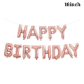 Miniatyrbillede 4 af 11: Rose Gold Party Engangsservice Tallerken Nummer Ballon Pige Fødselsdagsfest Bryllupsdekoration Voksen Fejring Baby Shower Dekoration 1pc